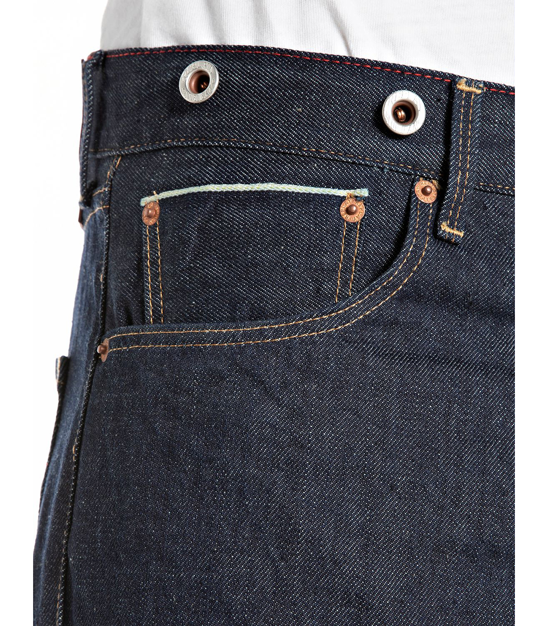 リラックステーパードLUIYS セルビッジインディゴデニム 詳細画像 ダークブルー 7